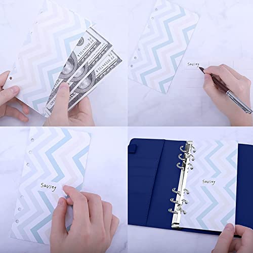 QERTYHKK A6 PU Leather Budget Binder Cash Envelopes Planner Organizer System with Expense Sheets,Sticker Labels,for Money Saving