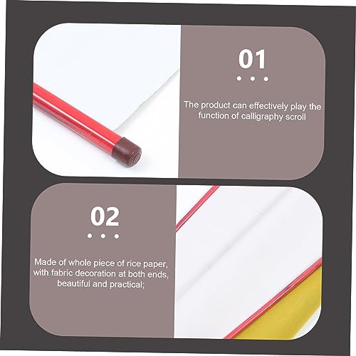 Chinese caligraphy brush, 2pcs Scroll Water Writing Cloth Painting Scrolls Tool Belt for Women Brush Calligraphy Scrolls Handwriting Scrolls Blank Chinese Scroll Paper Washboard Accessories Student Al