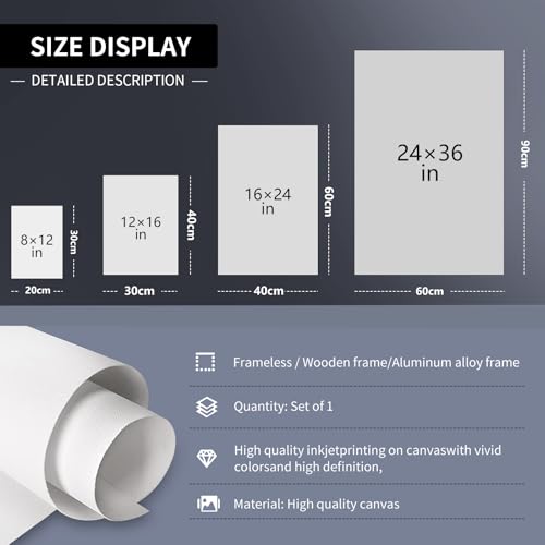 perasi 2pcs Alphabet and Numbers 1-20 Poster, Abc Letters Learning Charts for Toddlers 1-3, Numbers Canvas Wall Art for Nursery Classroom Wall, Kids Playroom Educational Print 24x36in Wrapped Canvas
