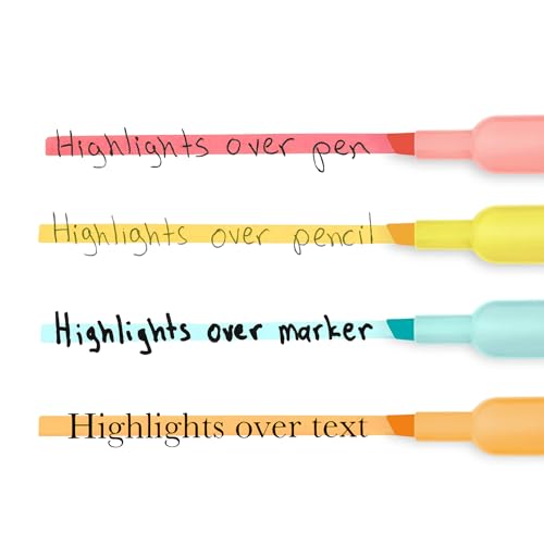 Sharpie Tank Highlighters, Mild Pastel Colors, Assorted, Chisel Tip, 12 Count