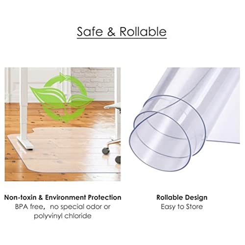 Extra Large Clear Runner Rug for Hardwood Floor, Transparent Chair Mat Vinyl Plastic Low Pile Carpet Protector, 10 9 8 7 6 5 4 3 2 Foot Long