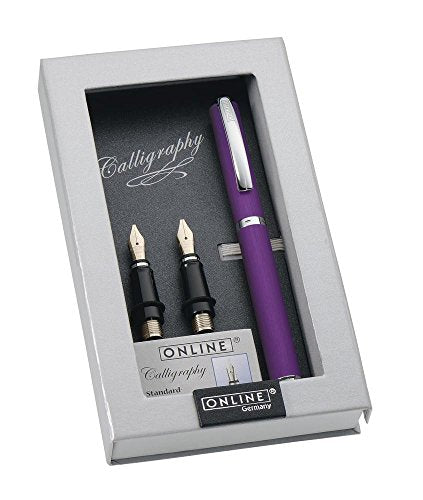 Set Best Writer Calligraphy Pen Vision Style Lilac, Nib 1,4mm, 0,8mm, 1,8mm in Magnet Box