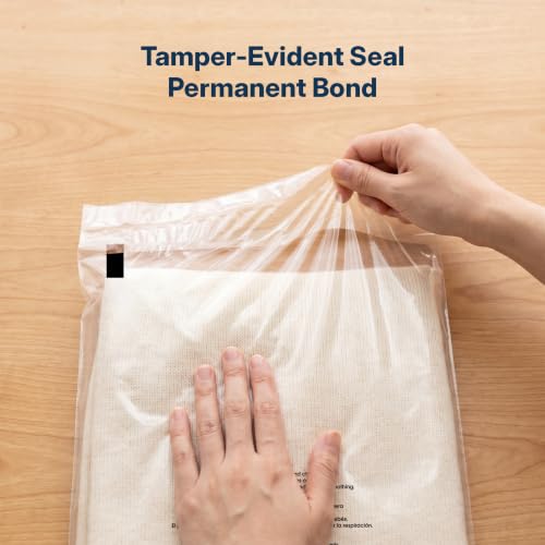 14" X 20" (500 Count) Self Seal Clear Poly Bags with Suffocation Warning