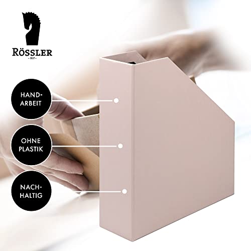 Rössler S.O.H.O A4 85mm Magazine File with Handle and Index Holder - Powder