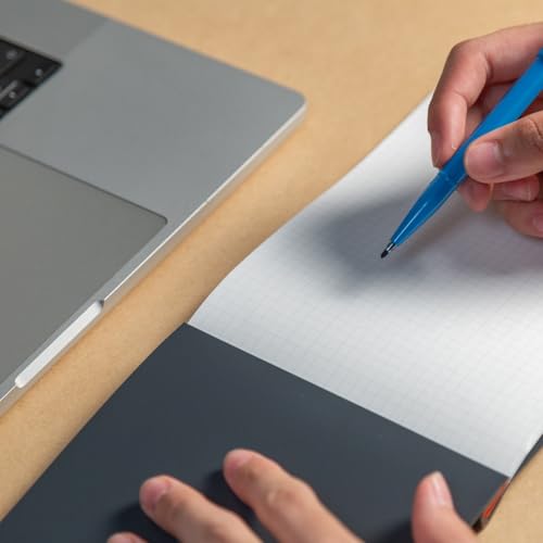 SlideNote SN3SA5Y-PaP Slide Notebook, A5 Horizontal, Pale Pink, PageBase New Sensation Binder, 360° Expandable, Made in Japan, One Touch, Punchless, Holds 30 Sheets of Copy Paper, Portable