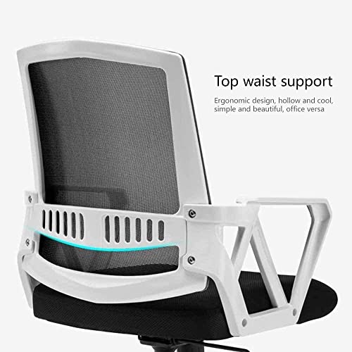 FZGGWYHL Office Gaming Home Computer Breathable Mesh Backrest Lift Swivel Conference Ergonomic Arm 360°Rotation Multifunctional Simple Modern Office Staff/Orange