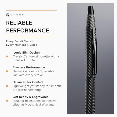 Cross Classic Century Slate Gray Diamond Ballpoint Pen, Black Ink