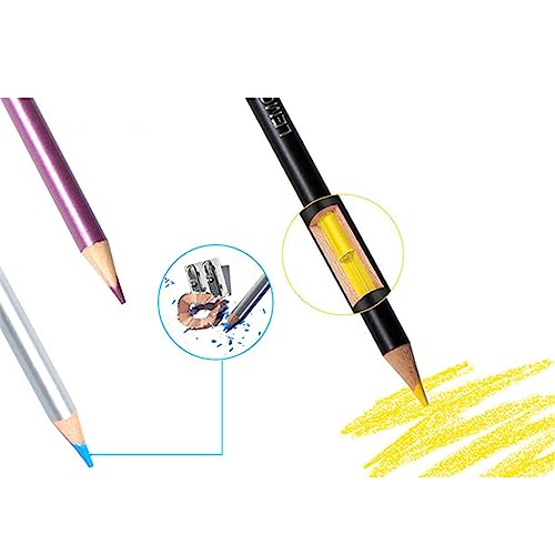 ZYQHMY 77 Pieces Colour Pencil Sketch Drawing Set Complete Set of Oil-Based Water-Soluble Metal Pencils Art Supplies