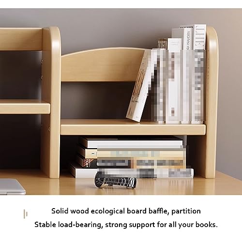 JITEM Computer Desk W/Bookshelf Wooden Home Office Writing Desk Modern Makeup Vanity Desk Workstation Laptop Table for Bedroom