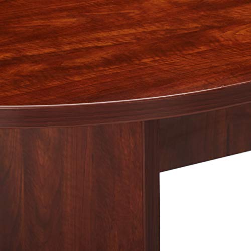 Lorell 72" Oval Conference Table, Top and Base, Cherry