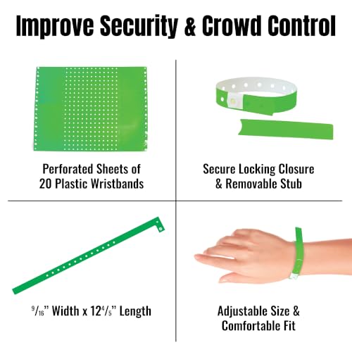 Wristco 500 Lavender Narrow Plastic Wristbands for Events