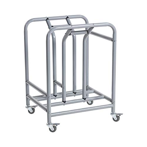 ECR4Kids The Surf Mobile Storage Rack, Stores 10 Lap Desks, Classroom Organization, Silver