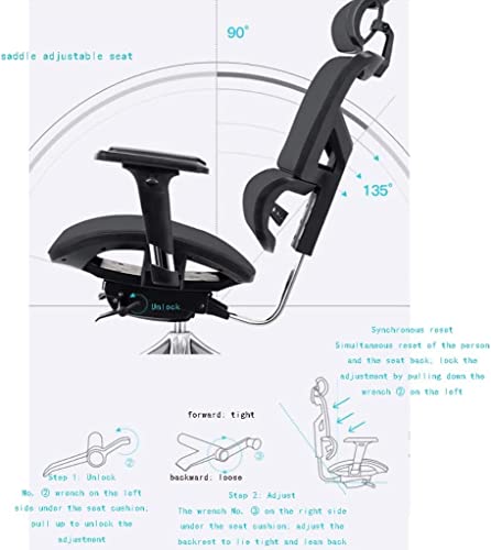 ELUKHT Desk Chair Work Chair Computer Chair Gaming Chair Computer Chair Ergonomic Office Chair Adjustable Height and Armrest Home Mesh Chair Ergonomic Office Chair Task Chair,B