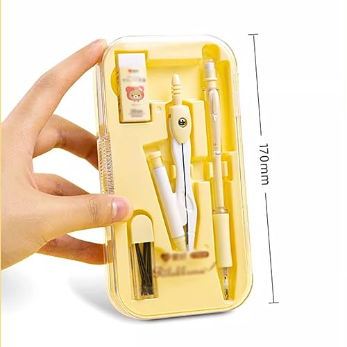maths set protractor set8 Pieces Compass for Geometry Math- Student Supplies Drawing Compass, Protractor, Rulers, Pencil Lead Refills, Pencil, Eraser for Students and Engineering Drawing Compass Set (