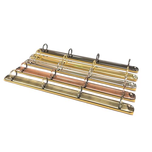 A5 ring binder Ring Binder Mechanism 2 Pieces A4 Metal Detachable Buckle Loose Leaf Strip Clips(Silver)