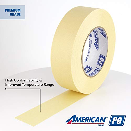 IPG American Premium Grade Automotive Masking Tape, 0.70" x 60 yd, Tan, (48-Pack)