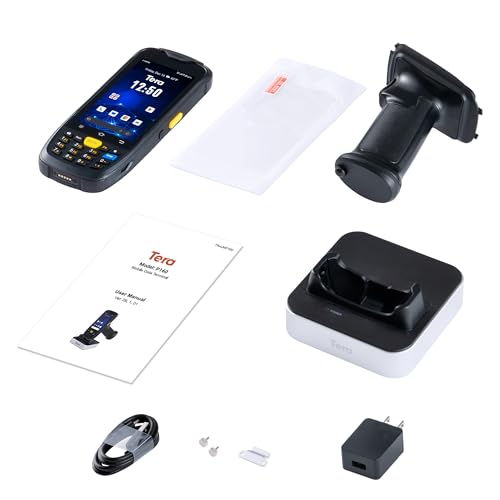 Tera Android 10 Barcode Scanner PDA: SE4710 Engine, Charging Cradle, P160GC