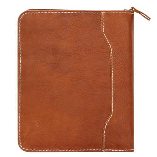 FranklinCovey - Colt Cover for Wire-Bound FranklinCovey Planners | Genuine Leather - Zipper Closure (Classic, Rustic)