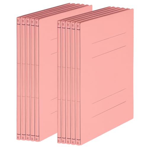 Plus File, Flat File, Expandable, Thick Bound Type, A4, Vertical, Pink, 10 Books FL-121SE-EP 88-898 x 10
