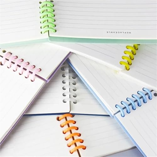 Book Rings Clips 60pcs Albums Binding Supplies Loose Leaf Ring DIY Binder 6-Ring Circle Paper(Pink)
