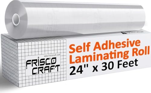Frisco Craft Transparent Glossy Self Adhesive Laminating Roll 24" x 30 ft