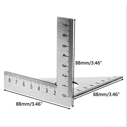 TEOYETTSF 45/90 Degree Angle Guide Ruler Woodworking Scriber Scribing Gauge Finder Protractor Stainless Steel Carpenter Measure Tool