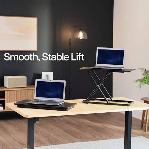 VIVO Black 24 in Single Top Keyboard and Mouse Riser, DESK-V024A