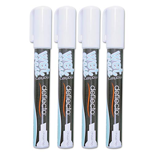 DEFSMA510V4WT - Deflect-o Nontoxic Chisel Tip Wet-Erase Markers