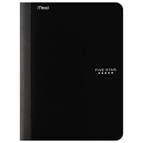 Five Star Composition Books/Notebooks with Pocket, College Ruled Paper, 100 Sheets, 9-3/4" x 7-1/2", Assorted Colors, 6 Pack (38019)