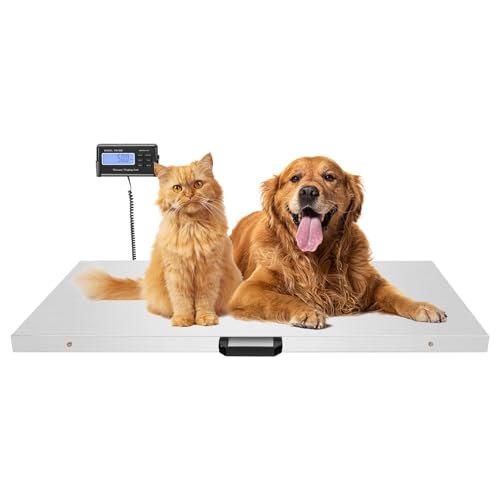 40'' x 20'' Large Livestock Vet Scale, 1100 Lbs Heavy Duty Digital Livestock Platform Scale Stainless Steel Platform Electronic Postal Shipping Scale for Vet Animal Pet Cat Dog Cattle