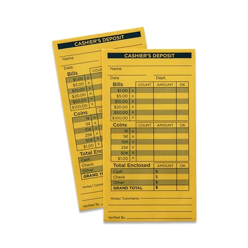 Cashier's Deposit Envelopes | Cash Drop Envelopes | 3.5" x 6.5" (500)