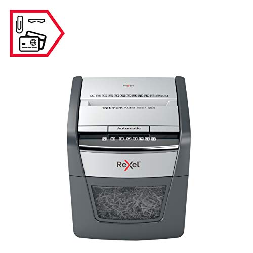 Rexel Optimum Auto Feed+ 45 Sheet Automatic Paper Shredder, Cross Cut, P4