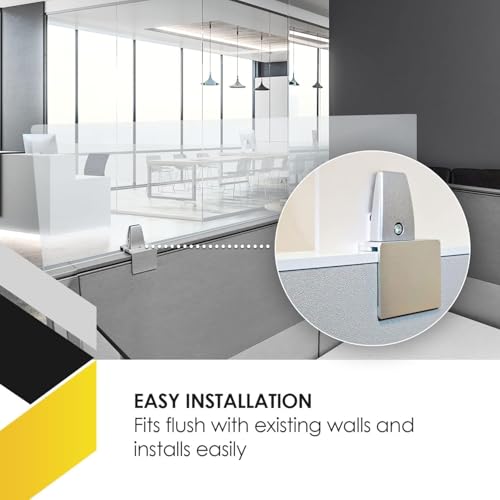 OBEX Acrylic Mounted Small Brackets Quality Desk Privacy Panel & Divider for Your Office Cubicle-Increase Separation & Improve Productivity, 12" x 42", Frosted