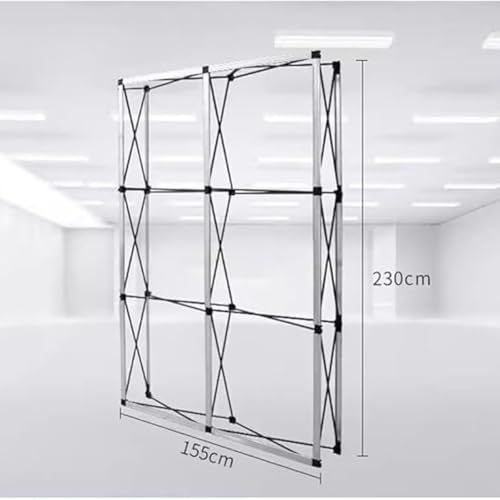 zktoermn Portable Pop Up Display Stand, Collapsible Trade Show Booth, for Exhibit, Conference, Weddings, Party, with Carrying Bag(155x230 cm)