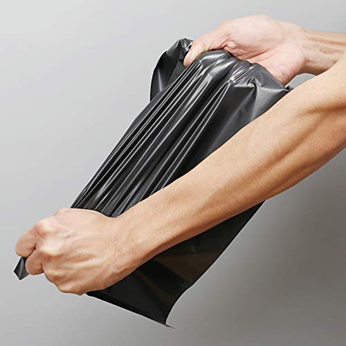 100PCS Courier Bags Self Adhesive Seal Plastic Pouch Black Envelope Mailing Bags (100PCS 40X60CM)
