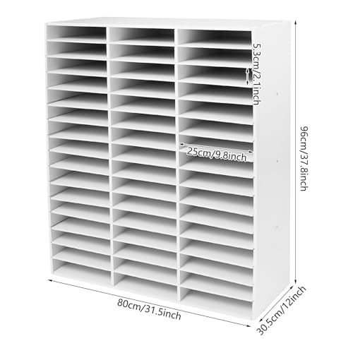 TuiLesoung 48 Compartments Literature Organizer Paper and Mail Organizer