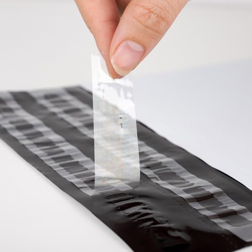 HouseLabels - 1,000 count - 9.5x12 inch (Size #3) Strong, Tearproof White Returnable Poly Mailers with Suffocation Warning and a Second Adhesive Strip which Creates a New Closure for Return Shipping