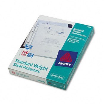 Avery® Top Loading Light Usage Sheet Protector PROTECTOR,SHET, 100BX,CLR (Pack of5)