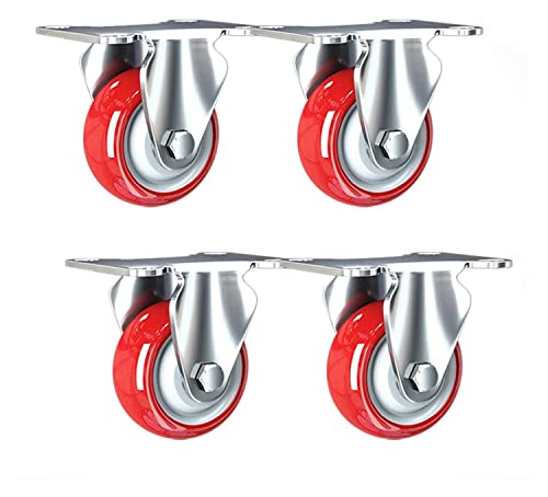 MXXADHPL Office castors Caster Wheels Transport Polyurethane Castors,Caster Wheels for Furniture,Swivel Plate Caster