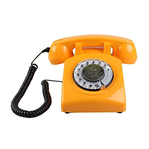 QUANGJN Corded Landline Telephone Vintage Antique Phones Classic Rotary Dial Home Phone Old Fashion Business Phones Office Decor