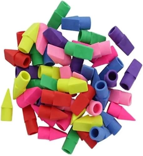 Cap Erasers 10/30/50PCS Pencil Erasers Eraser Caps Toppers Correction Supplies for Student Assorted(30pcs)