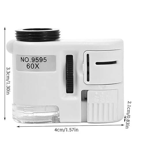 EUQKKWLOY Microscope Accessories Kit Slide Preparation Camer 60X Zoom Microscope Magnifier for Phone Portable Magnifying with Led Light Microscope Accessories