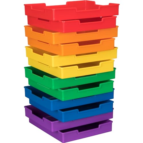 Really Good Stuff Black 18-Slot Mail Center with Trays 6 Colors