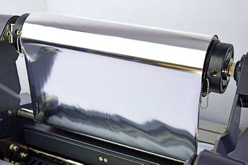 Printable Silver Metallic Foil Laminating Toner Reactive Fusing Foil 12.6" x 984’, 3" Core - Flaring Foil - Sleeking Foil - Digital Foil for DUPLO DFL-500 Q-Topic