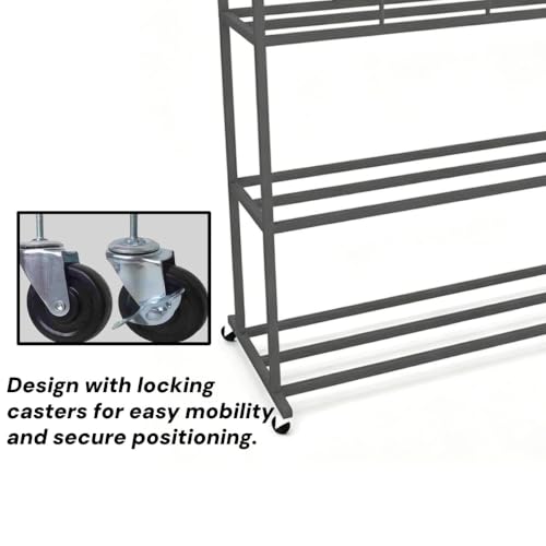 Mobile Carton Cart, Large Cardboard Box Organizer, Mobile Storage Cart, Carton Storage Rack for Warehouse, Office and Home(2 Tier)
