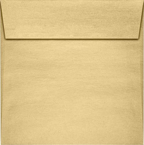 LUXPaper Square Invitation Envelopes | Peel & Press | 6" x 6" | Blonde Metallic | 81lb. Text | 500 Qty