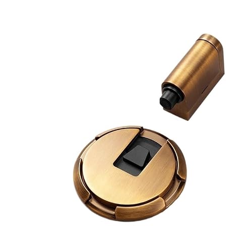 1pcs Heavy Duty Magnetic Door Stopper Mechanical Stop Adjustable Holder(Yellow Bronze)