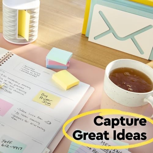 Post-it Notes, 2 Pack (2 x 5 Pads = 10 Pads Total, 1000 Total), 4 in x 6 in Lined, Canary Yellow Self-Stick Note Pads for to-Do Lists, Reminders, Planner and Notebook Use at Home, School and Office