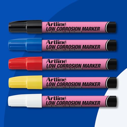 Artline Low Corrosion Paint Markers, 2.3mm, Yellow 12 Pack
