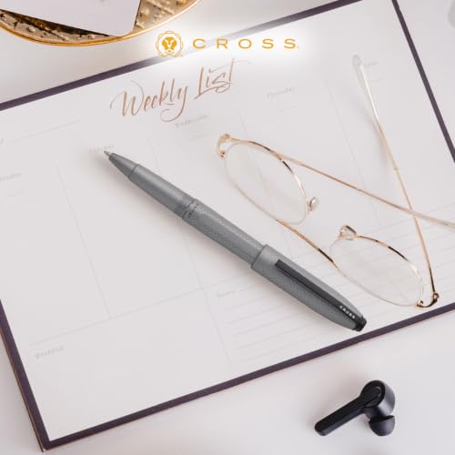 Cross Prism Graphite Resin Rollerball Pen, Medium Point, Black Ink.